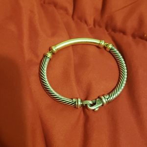 David Yurman metro 14k gold and silver bracelet